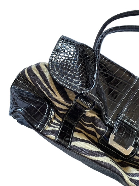 Pre-loved Black & Cream Zebra Shoulder Bag