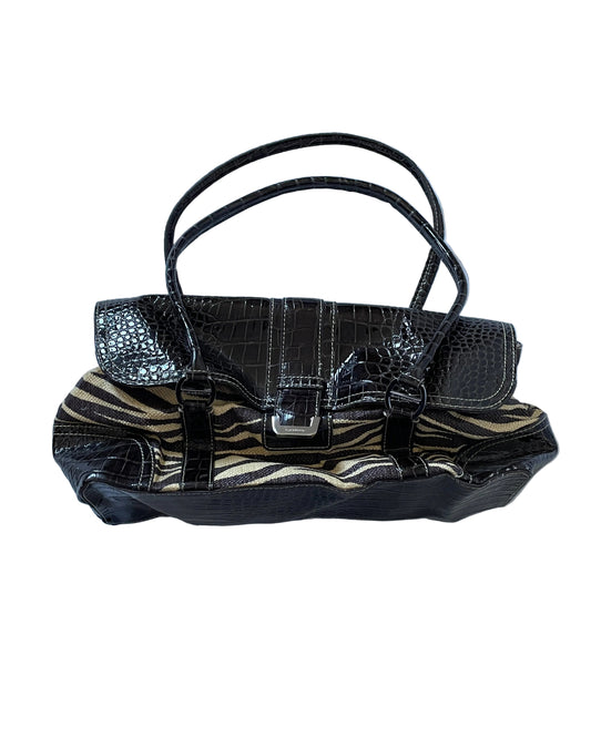 Pre-loved Black & Cream Zebra Shoulder Bag