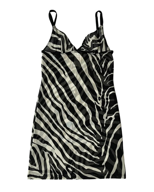Vintage Zebra Print Dolce & Gabbana Sheer Mini Dress