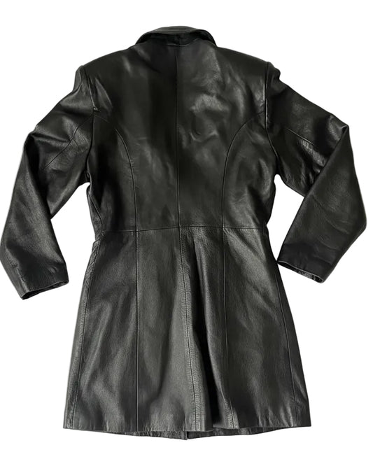 Pre-loved Black Versace Leather Jacket